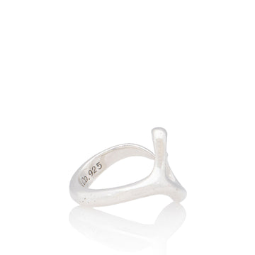 Tiffany & Co. Elsa Peretti Sterling Silver Open Heart Ring - Size 5