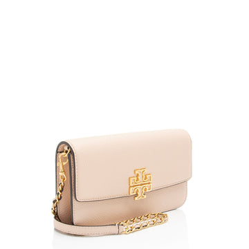 Tory Burch Leather Britten Wallet on Chain