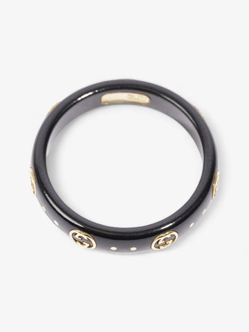 Gucci Icon EC Ring Black / Gold Yellow Gold 13 (Circumference - 53mm)