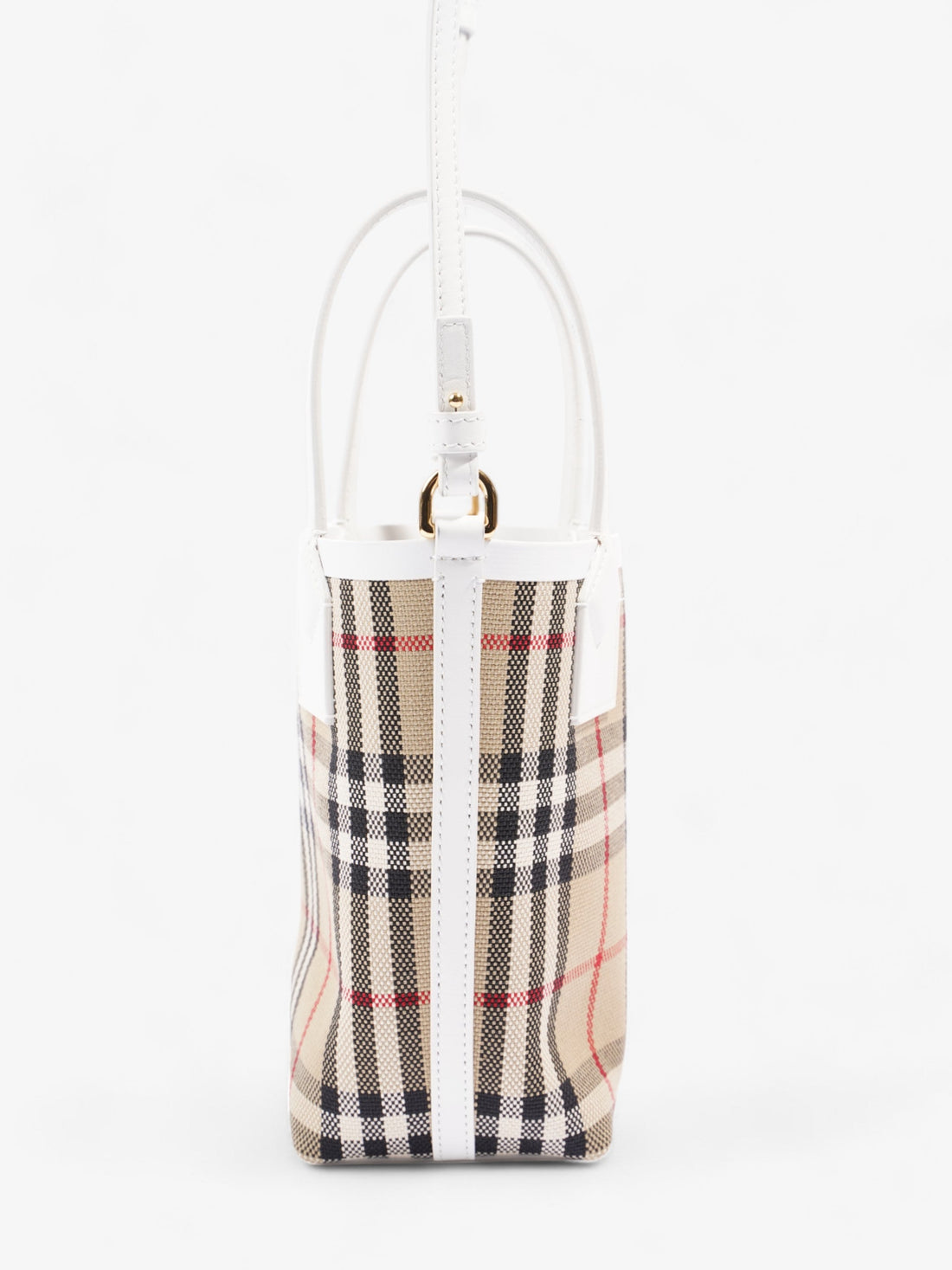 Burberry London Tote Archive Beige / White Cotton Mini