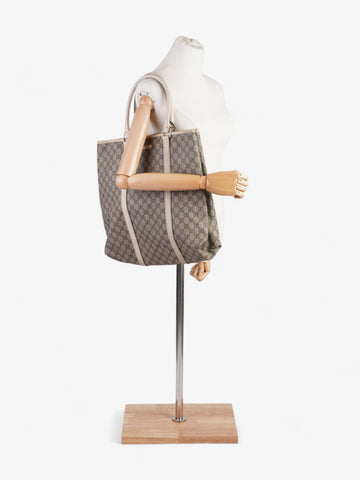 Gucci EC Supreme Tote Beige And Ebony EC Supreme Coated Canvas