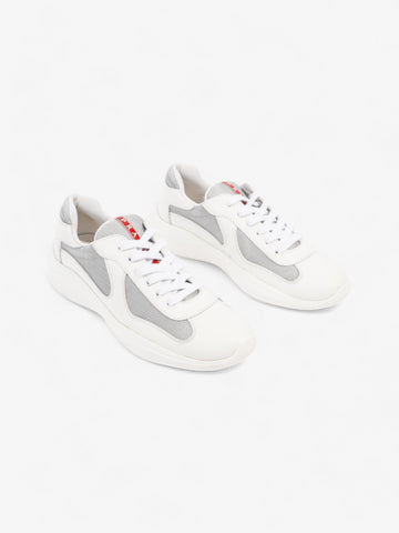 Prada America's Cup Sneakers White / Grey Leather EU 43 UK 9