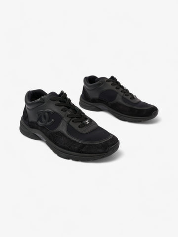 Chanel CC Logo Sneakers Black Suede EU 39 UK 6