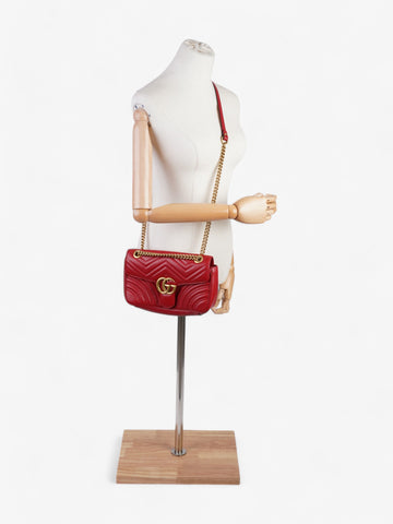 Gucci EC Marmont Red Matelasse Leather Small