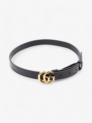 Gucci EC Marmont Thin Belt Black Leather 70cm 28"