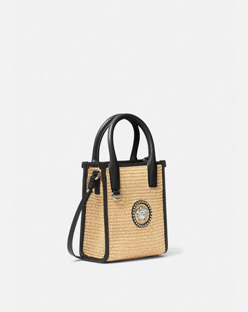VERSACE STUDDED LA MEDUSA MINI TOTE BAG