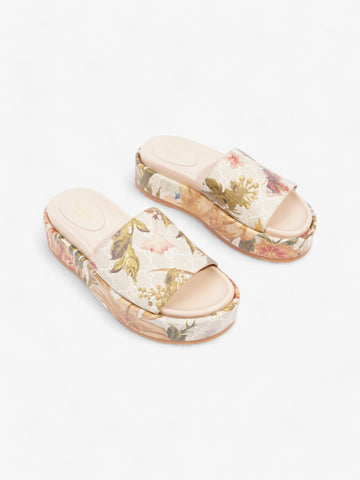 Gucci EC Flora Platform Slides EC Supreme / Multicoloured Canvas EU 38 UK 5