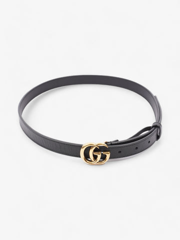 Gucci EC Marmont Thin Belt Black Leather 85cm 34"