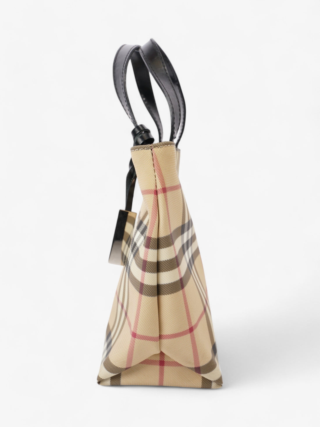 Burberry London Tote Nova Check / Black Canvas Mini