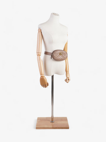 Gucci EC Marmont Belt Bag Porcelain Rose Matelasse Leather