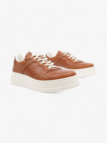Gucci Chunky EC Embossed Sneakers Brown / White Leather EU 41.5 UK 7.5