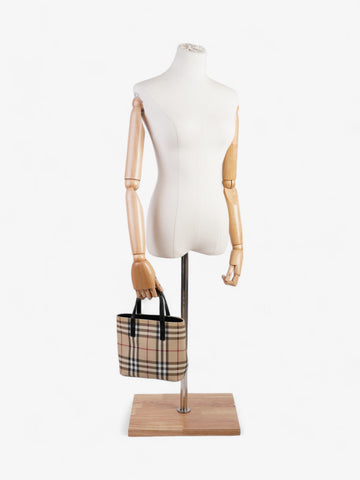Burberry London Tote Nova Check Canvas