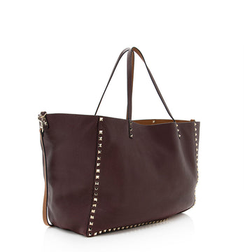 Valentino Calfskin Rockstud Reversible Small Tote - FINAL SALE (SHF-19189)