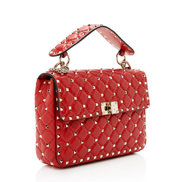 Valentino Calfskin Rockstud Spike Up Chain Shoulder Bag (SHF-16194)
