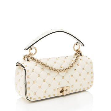 Valentino Calfskin Rockstud Spike Up Top Handle (SHF-31Gh9Q)