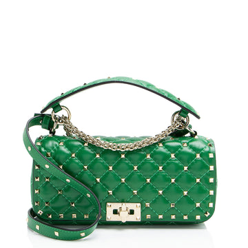 Valentino Calfskin Rockstud Spike Up Top Handle