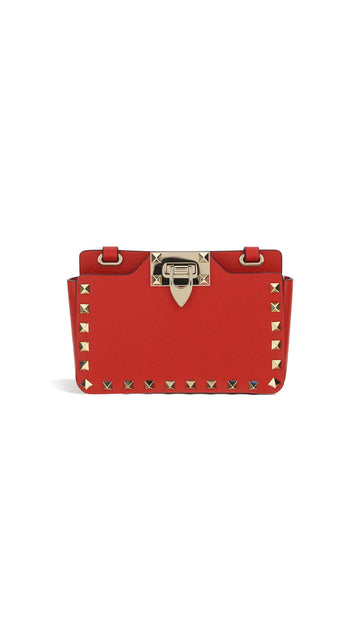 VALENTINO GARAVANI ROCKSTUD CALFSKIN SHOULDER BAG
