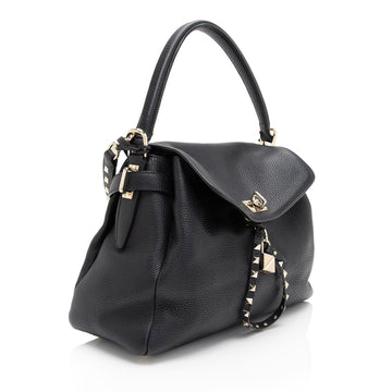 Valentino Grained Calfskin Rockstud Twiny Top Handle (SHF-3PqWxk)