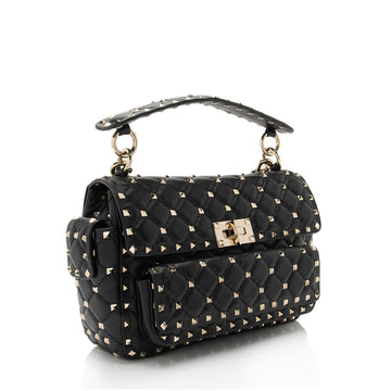 Valentino Lambskin Rockstud Spike Chain Shoulder Bag (SHF-GrvCS8)