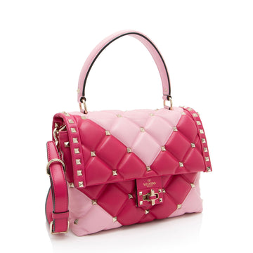 Valentino Nappa Leather Candystud Medium Top Handle