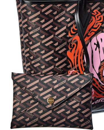 VERSACE LA GRACE MEDUSA MUSIC TOTE BAG WITH POCHETTE