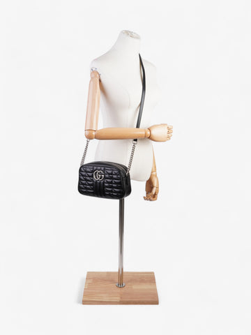 Gucci CS Marmont Chain Black Calfskin Leather Small