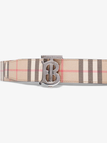 Burberry Reversible Check Belt Vintage Check Coated Canvas 90cm 36"