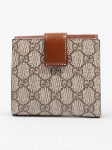 Gucci French Flap Wallet EC Supreme / Brown Canvas