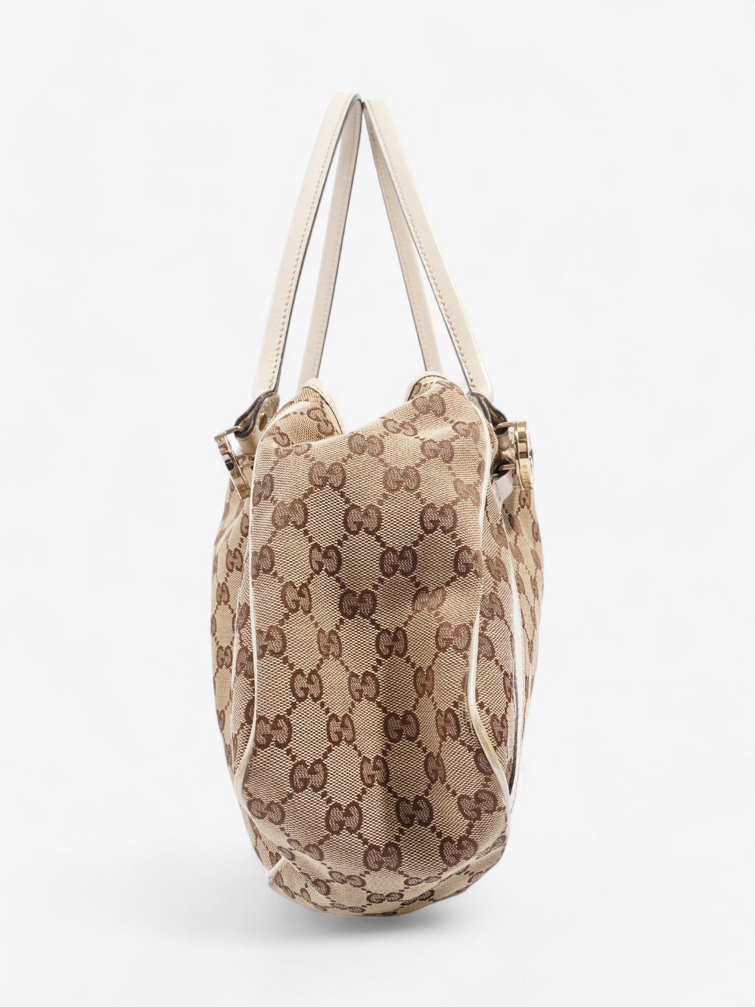 Gucci Twins Tote Beige And Ebony EC Supreme / White Canvas