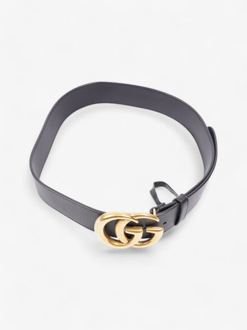 Gucci CS Marmont Wide Belt Blackk / Gold Leather 75cm / 30"
