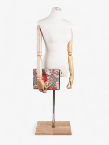 Gucci Cosmetic Case EC Supreme / EC Bloom / Antique Rose Coated Canvas Large