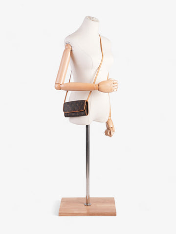 Louis Vuitton Twin Pochette Monogram Coated Canvas PM