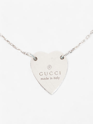 Gucci Trademark Heart Bracelet Silver Silver Sterling 18