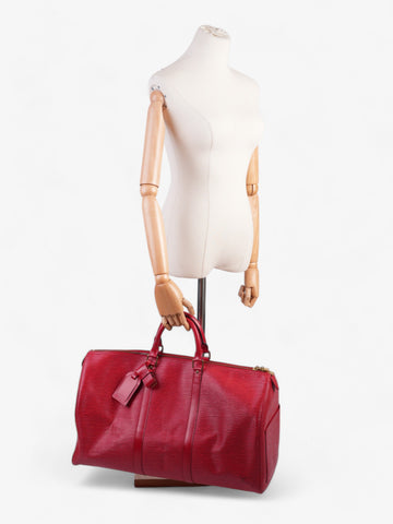 Louis Vuitton Keepall Red Epi Leather 50