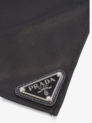 Prada Triangle Logo Bandana Black Re Nylon