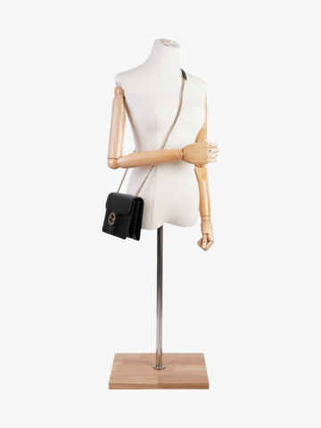 Gucci Interlocking EC  Black Leather Small