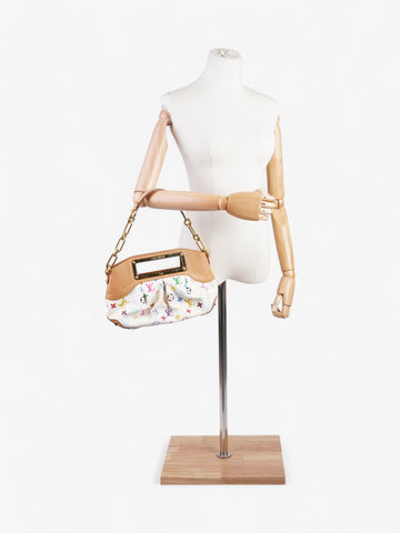 Louis Vuitton Takashi Murakami Judy White / Multicolour Coated Canvas PM