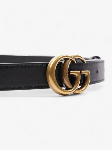 Gucci EC Marmont Thin Belt Black Leather 85cm 34"