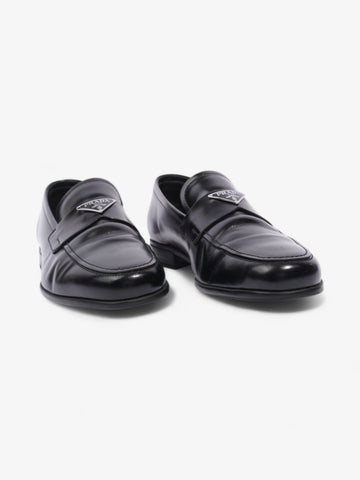 Prada Loafers Black / Silver Leather EU 40.5 UK 6.5