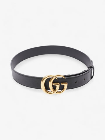Gucci EC Marmont Belt Black / Gold Leather 70cm / 28"