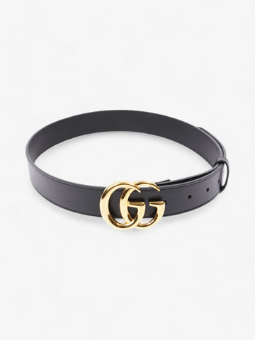 Gucci EC Marmont Belt Black / Gold Leather 80cm / 32"