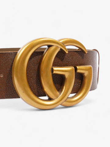 Gucci EC Marmont Extra Wide Belt Brown Leather 85cm / 34"