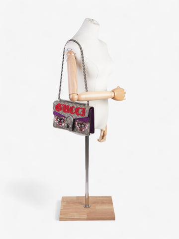Gucci Embroidered Dionysus EC Supreme / Purple / Red Canvas Small