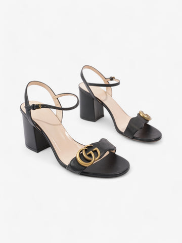 Gucci CS Marmont Sandals 70 Black Leather EU 37 UK 4