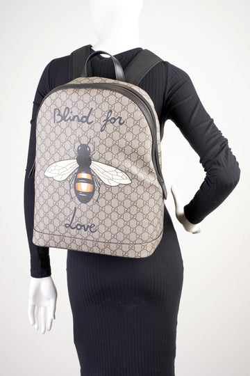 Gucci Blind For Love Beige And Ebony EC Supreme / Black Coated Canvas