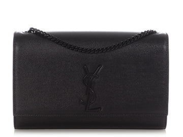 Saint Laurent Medium So Black Grain de Poudre Kate