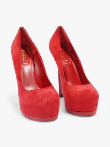 Saint Laurent Tribute 120 Red Suede EU 37.5 UK 4.5