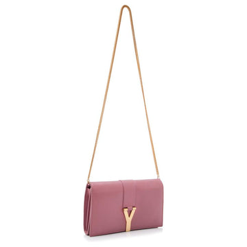 YSL CALFSKIN LEATHER CLASSIC Y LIGNE CHAIN WALLET