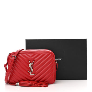 YSL MATELASSE MONOGRAM LOU CALFSKIN LEATHER CAMERA BAG