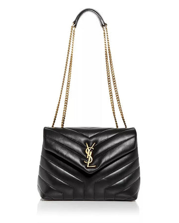 YSL QUILTED CALFSKIN SMALL LOULOU SHOULDER BAG
